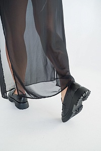 Туфли женские, арт K-S-21006-5-15, натуральная кожа, цвет черн.