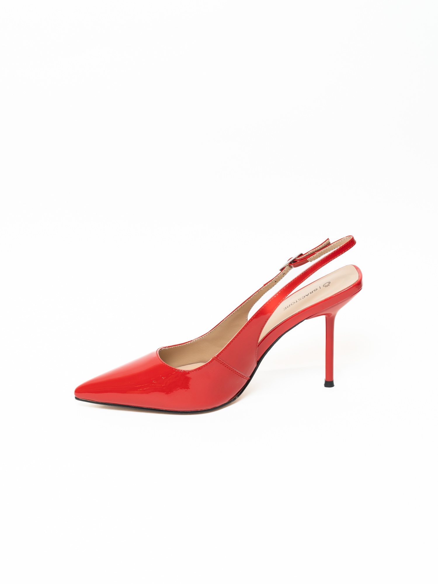Босоножки женские, арт WQ1238-113-3, натуральная лакированная кожа, цвет красн.