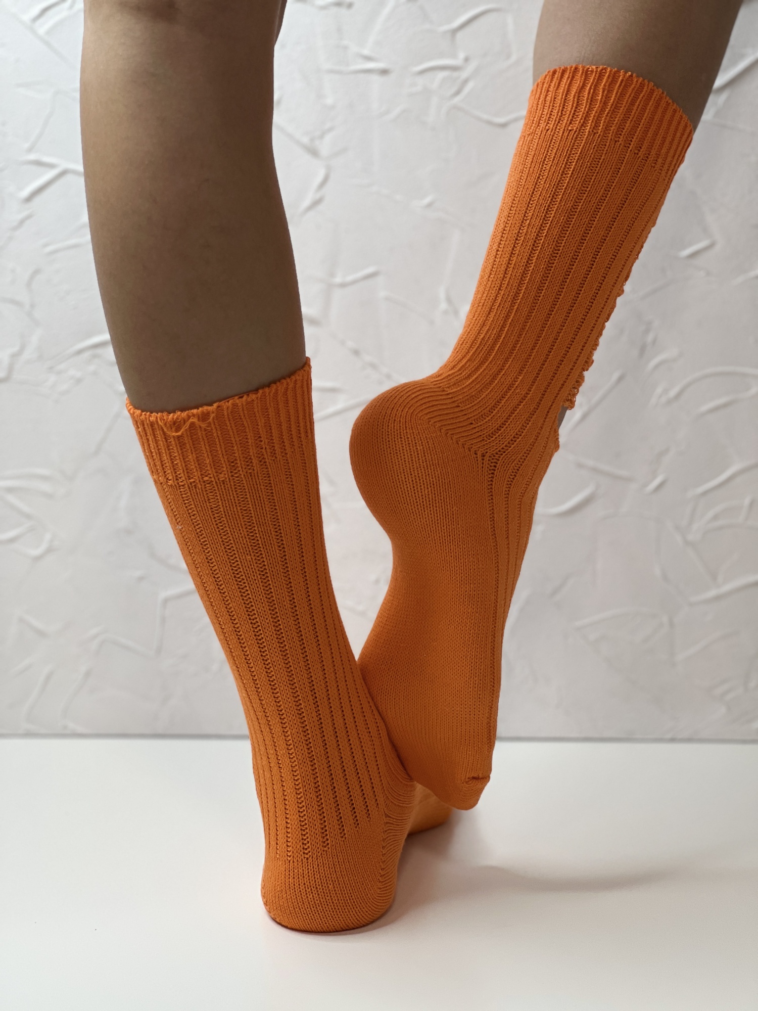 Носки женские, арт 150, текстиль, цвет оранжевый