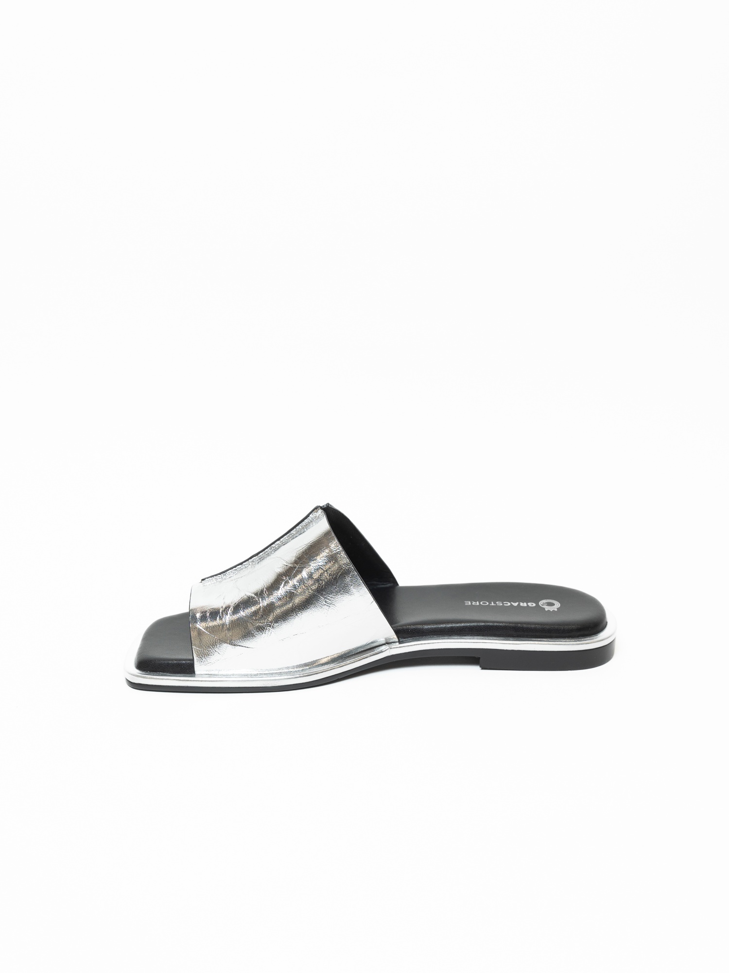 Сабо женские, арт Y82372-2-Y27, натуральная кожа, цвет сереб.