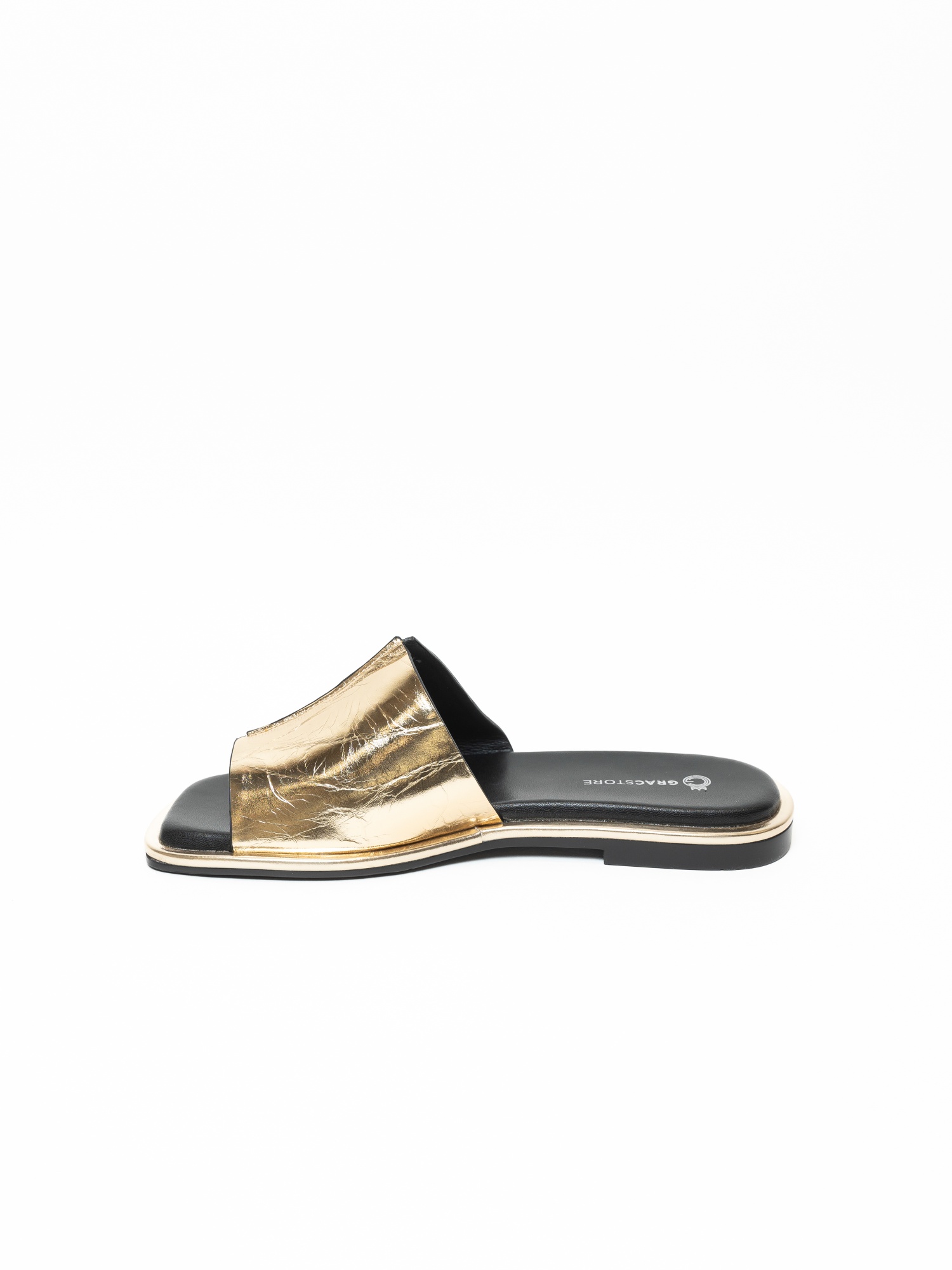 Сабо женские, арт Y82372-2-Y42, натуральная кожа, цвет золото.