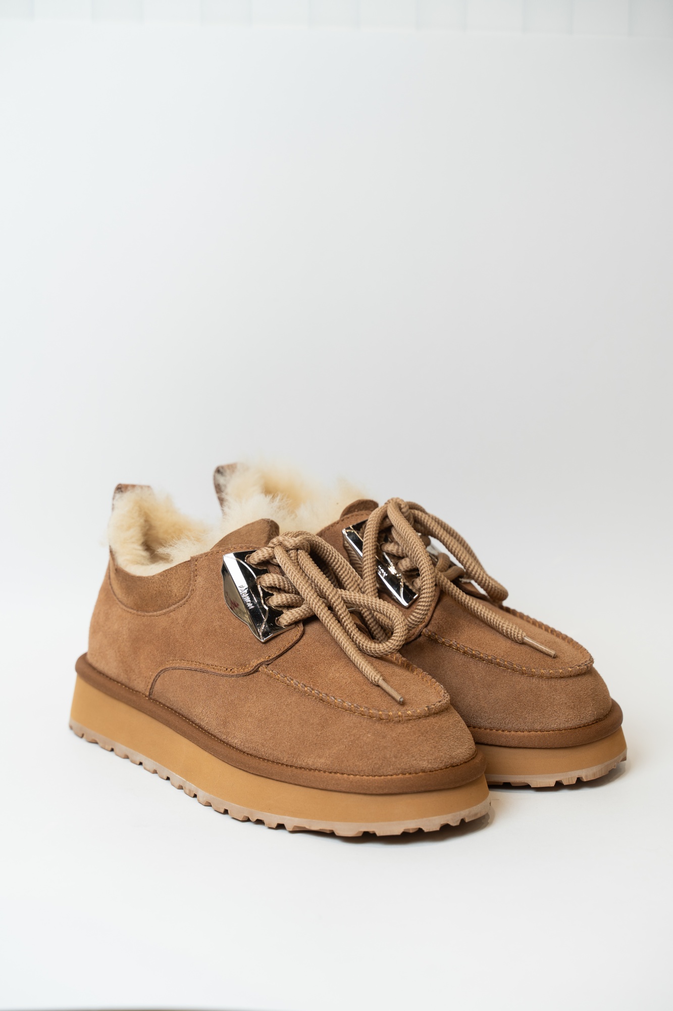 Ботинки женские, арт L20-178-2, натуральная замша, цвет кор.