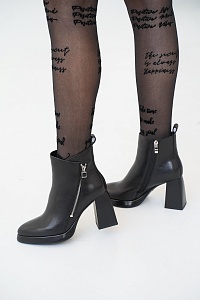 Ботинки женские, арт H1245-Z1225R-2155, натуральная кожа, цвет черн.
