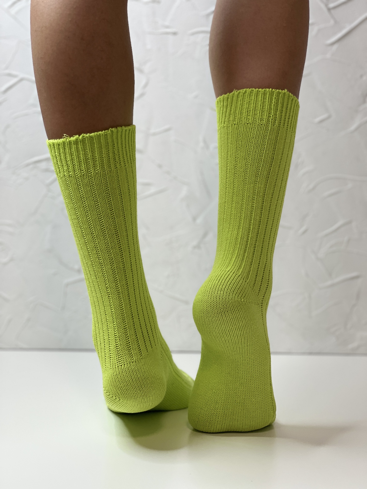 Носки женские, арт 150, текстиль, цвет салатовый