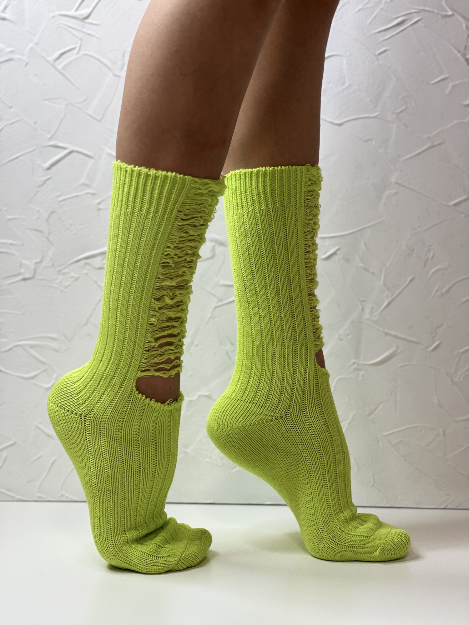 Носки женские, арт 150, текстиль, цвет салатовый