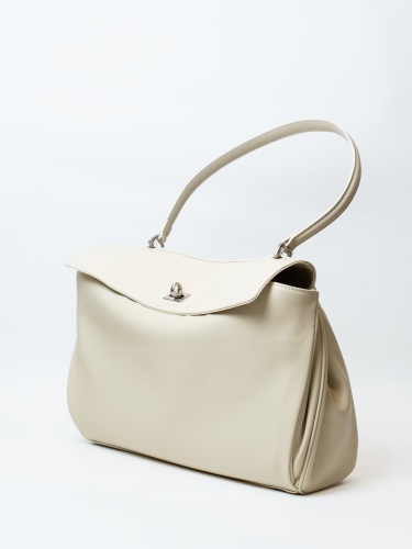 Сумка женская, арт 1287, натуральная кожа, цвет молоч.