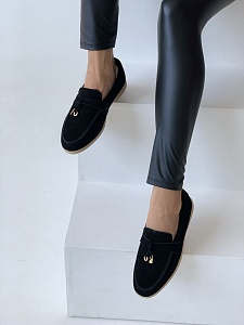 Ботинки женские, арт K-ZZM-A33-1-2, натуральная замша, цвет черн.