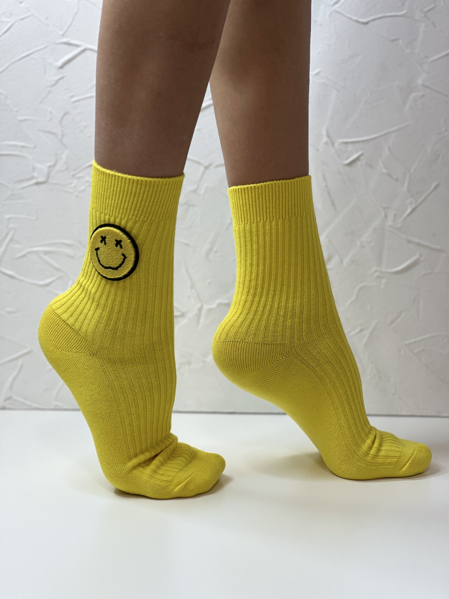 Носки женские, арт 210, текстиль, цвет желтый