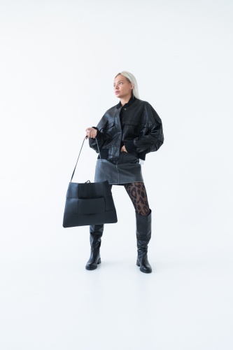 Сумка женская, арт 2682, натуральная кожа, цвет черн..