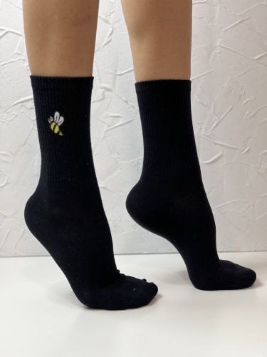 Носки женские, арт 220, текстиль, цвет черный