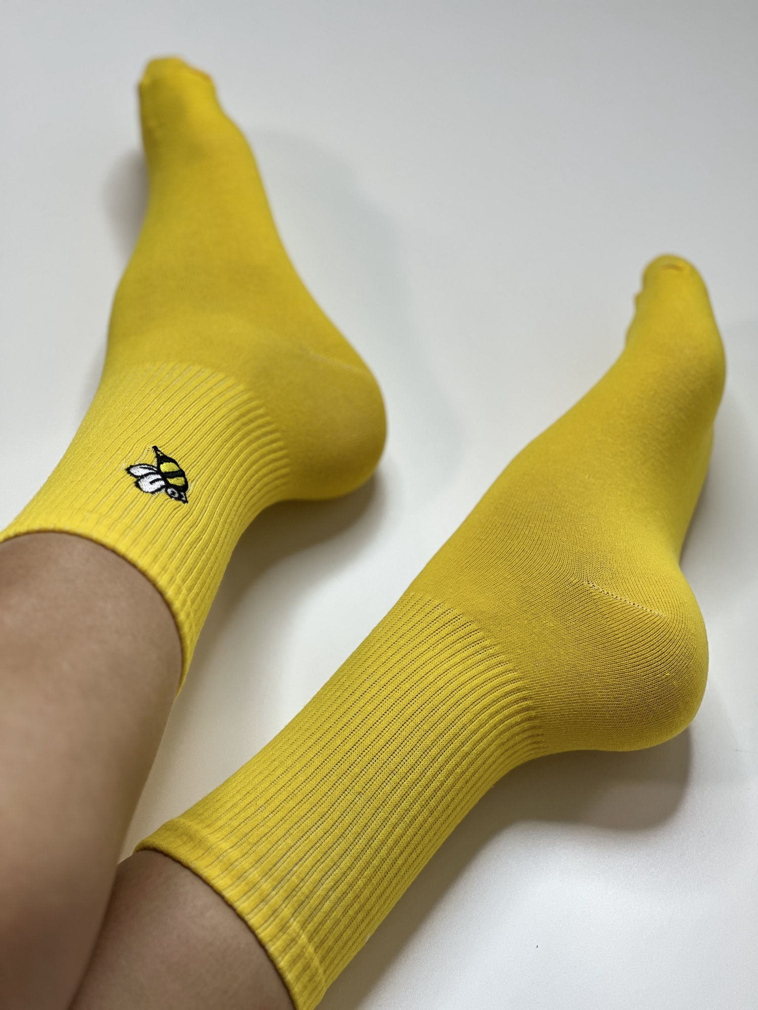 Носки женские, арт 220, текстиль, цвет желтый