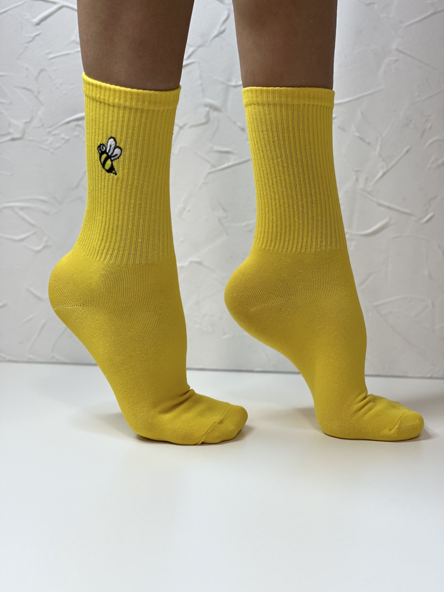 Носки женские, арт 220, текстиль, цвет желтый