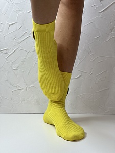 Носки женские, арт 210, текстиль, цвет желтый