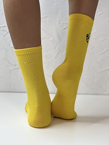 Носки женские, арт 220, текстиль, цвет желтый