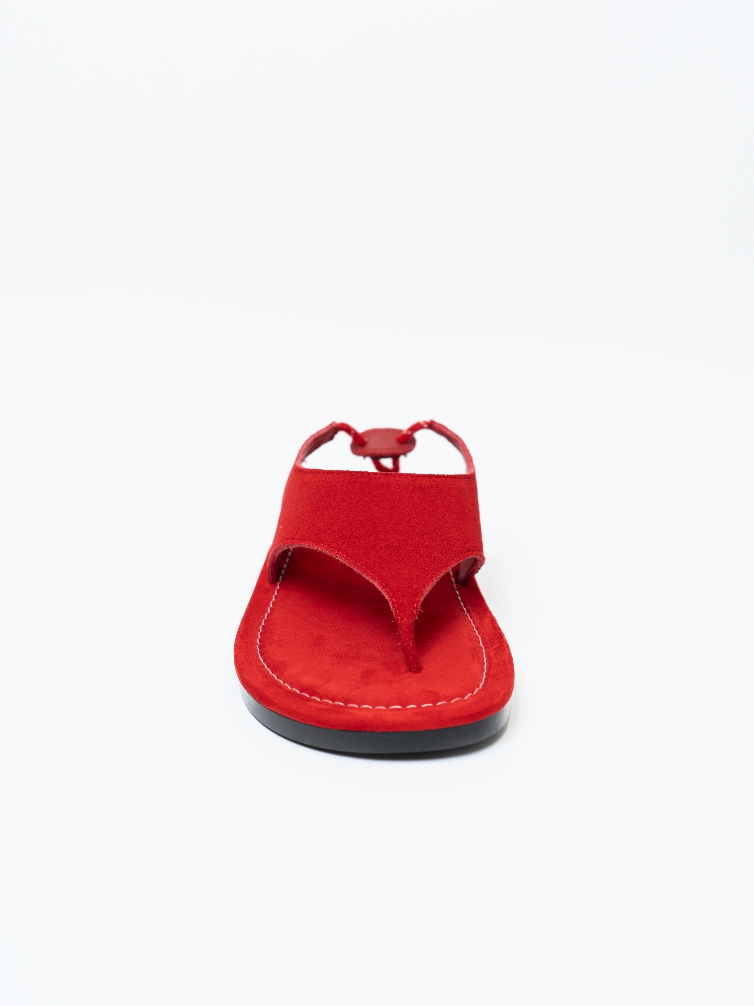 Босоножки женские, арт 25058-7-5, натуральная замша, цвет красн.