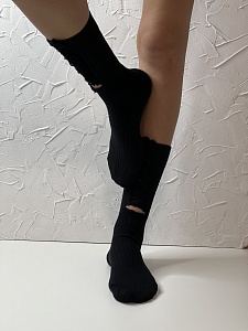 Носки женские, арт 101, текстиль, цвет черный