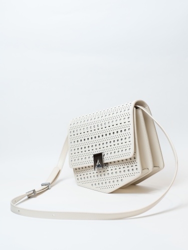 Сумка женская, арт 8020-1, натуральная кожа, цвет беж.