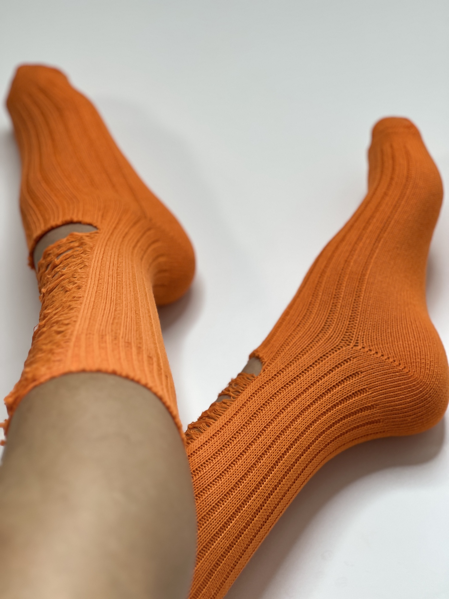 Носки женские, арт 150, текстиль, цвет оранжевый