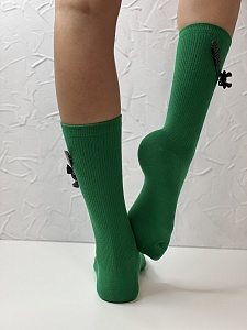 Носки женские, арт 110, текстиль, цвет зеленый