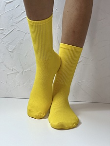 Носки женские, арт 220, текстиль, цвет желтый