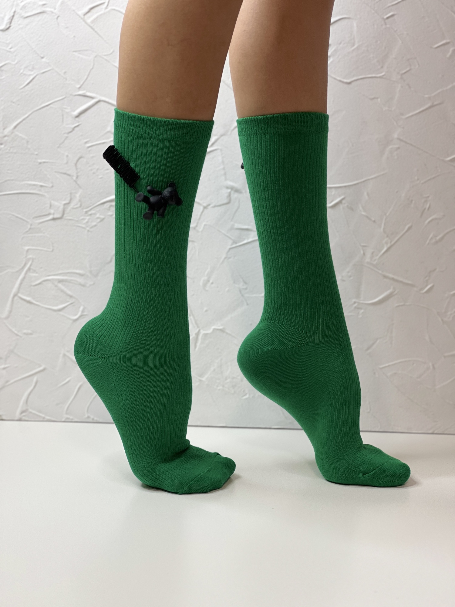Носки женские, арт 110, текстиль, цвет зеленый