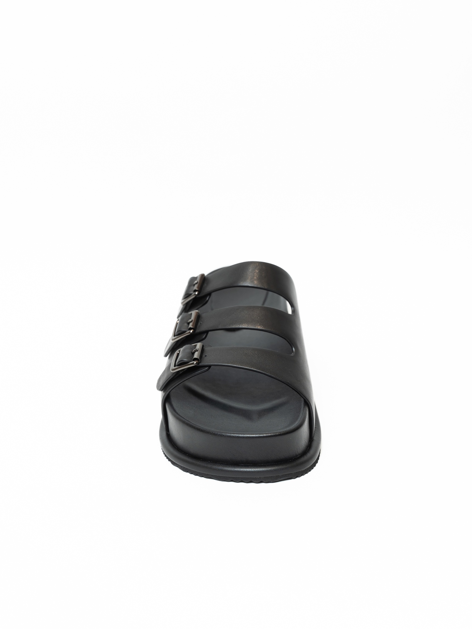 Сабо женские, арт ZX2409-2-1, натуральная кожа, цвет черн.