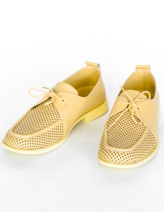 Туфли женские, арт 428 30-01-559, натуральная  кожа, цвет желт.