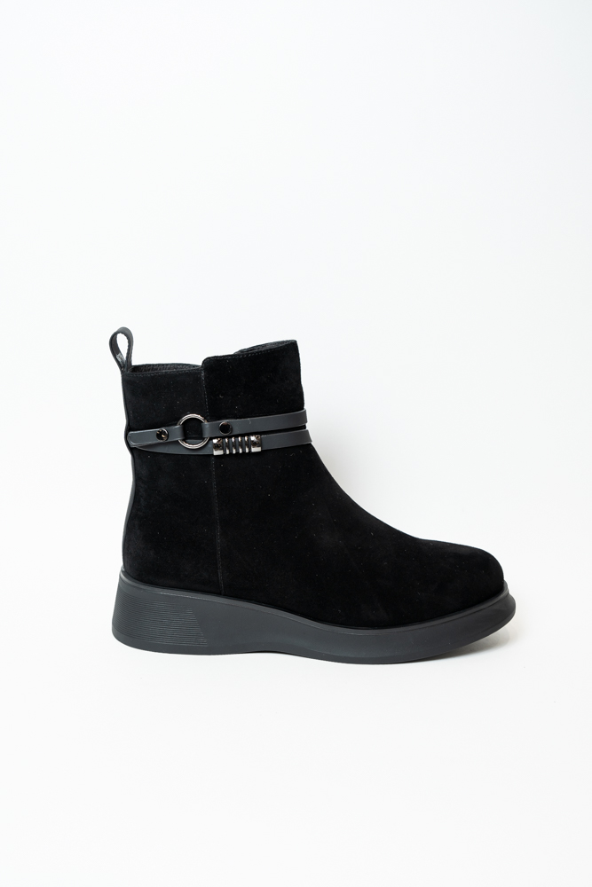 Ботинки женские, арт 1F7372-0306-00H6G, натуральная замша, цвет черн. Ботинки женские, арт 1F7372-0306-00H6G, натуральная замша, цвет черн.