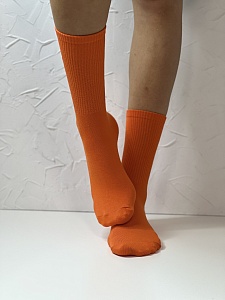 Носки женские, арт 220, текстиль, цвет оранжевый