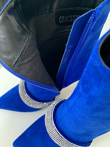 Ботинки женские, арт R-H1680-K3355-3, текстиль, цвет син.