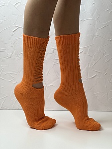 Носки женские, арт 150, текстиль, цвет оранжевый