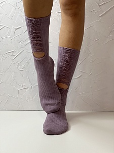 Носки женские, арт 101, текстиль, цвет сиреневый
