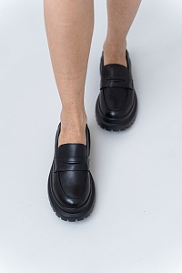 Туфли женские, арт K-S-D819-15, натуральная кожа, цвет черн.