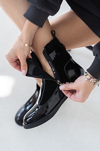 Ботинки женские, арт Z637-C7136R, натуральная кожа, цвет черн.
