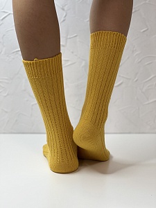 Носки женские, арт 150, текстиль, цвет желтый