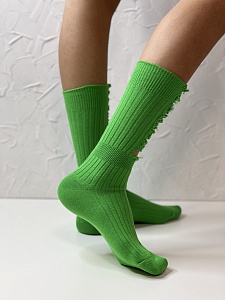Носки женские, арт 101, текстиль, цвет зеленый