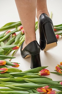 Туфли женские, арт K-P-L527-B3652-4, натуральная кожа, цвет черн.